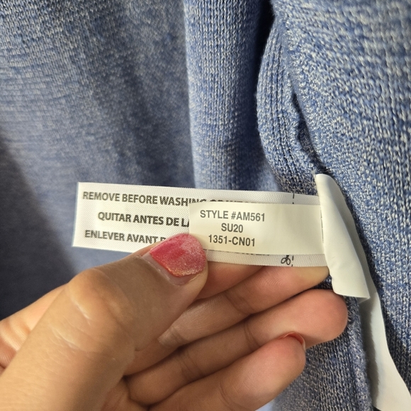 J Crew L Juliette collarless sweater-blazer Light Blue Linen Blend - Picture 7 of 7